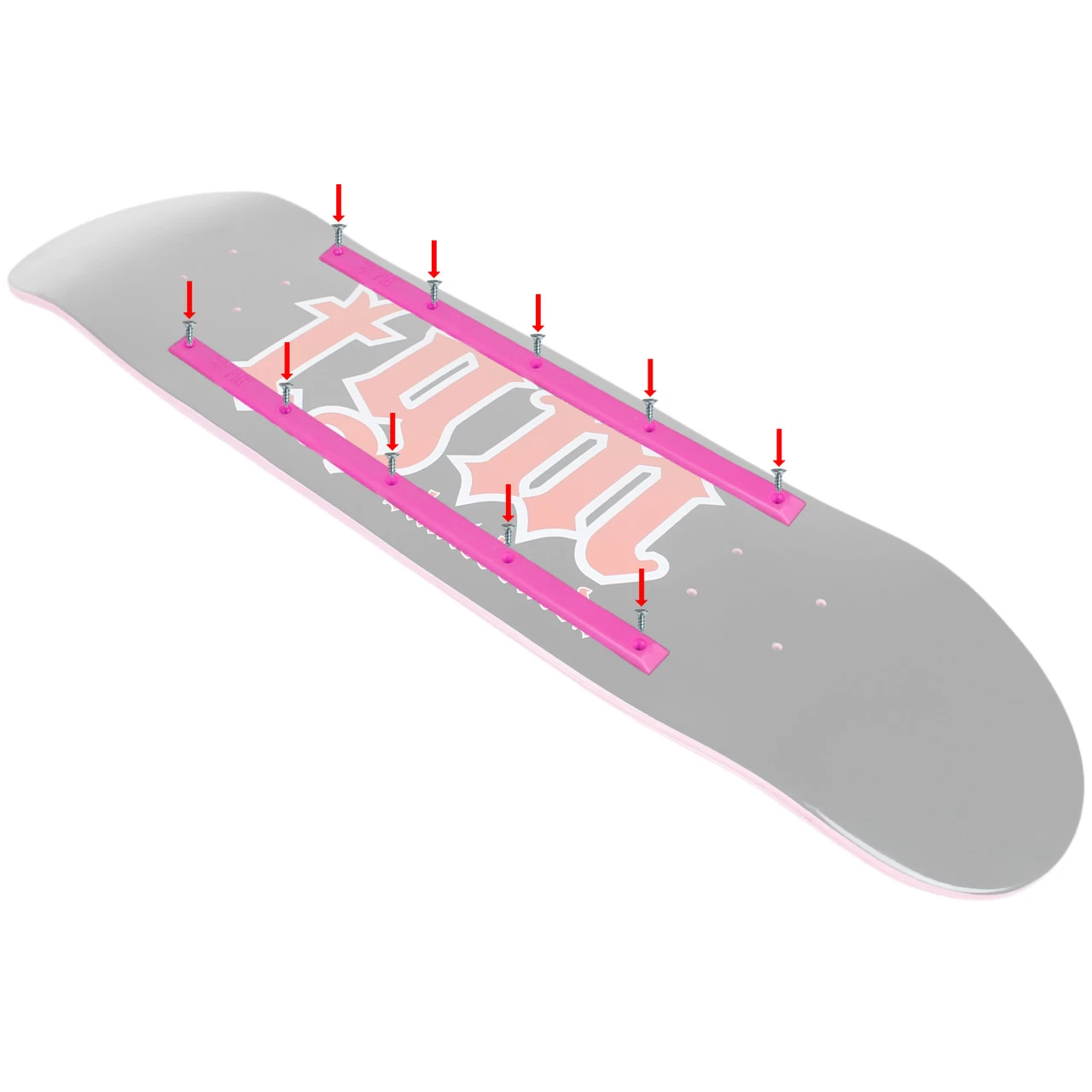 Pig Rails 14.25" Neon Pink 3 Pig Rails 14.25" Neon Pink - Image 3