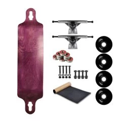 Moose Longboard 9.75" X 41.25" Double Drop (Down/Through) Purple (All Parts Included)