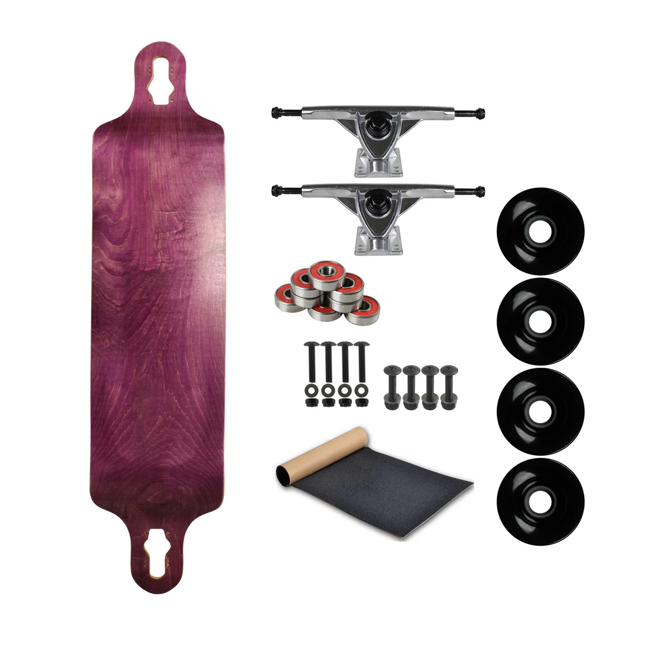 Moose Longboard 9.75" X 41.25" Double Drop (Down/Through) Purple (All Parts Included) 1 Moose Longboard 9.75" X 41.25" Double Drop (Down/Through) Purple (All Parts Included)