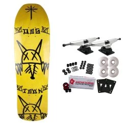 Dogtown Old School Skateboard Complete Rat Face M80 Yellow 8.87" X 32.25"