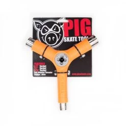 Pig Skate Tool Tri Socket All In One With Threader - Orange