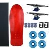 Moose Old School 30" Stained Red, Hollow Silver/Blue Trucks, 58mm Blue Wheels