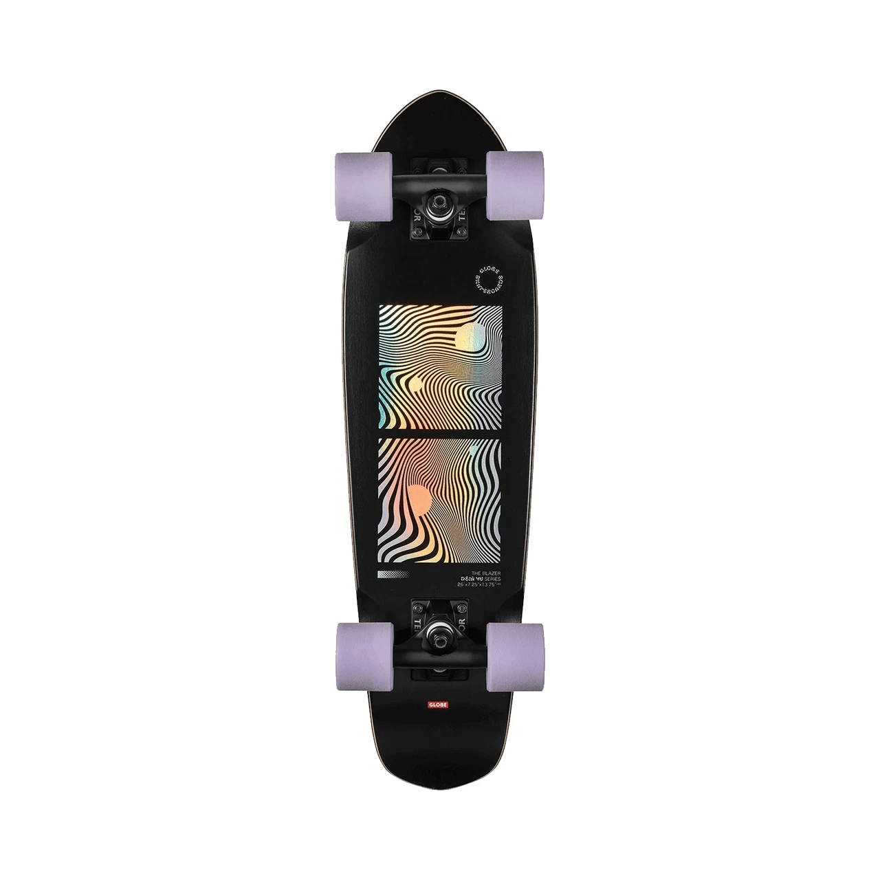Globe Cruiser Skateboard Blazer Black/Purple 7.25" X 26" 1 Globe Cruiser Skateboard Blazer Black/Purple 7.25" X 26"