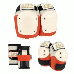 187 Skateboard Pads Lizzie Armanto Knee/Wrist/Elbow Combo Blood Orange Size JR