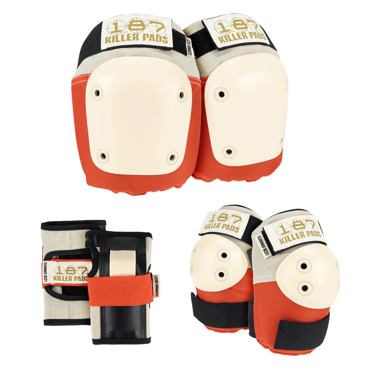 187 Skateboard Pads Lizzie Armanto Knee/Wrist/Elbow Combo Blood Orange Size JR 1 187 Skateboard Pads Lizzie Armanto Knee/Wrist/Elbow Combo Blood Orange Size JR