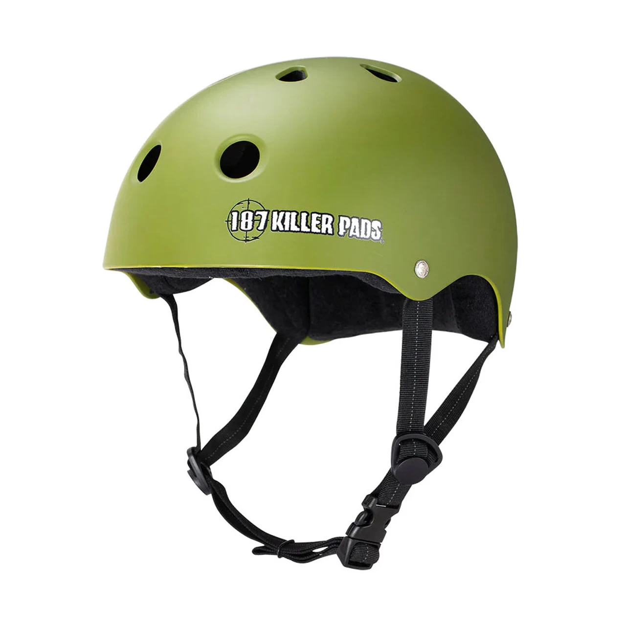 187 Skateboard Helmet Pro Skate W/ Sweatsaver Liner Army Green Size L 1 187 Skateboard Helmet Pro Skate W/ Sweatsaver Liner Army Green Size L