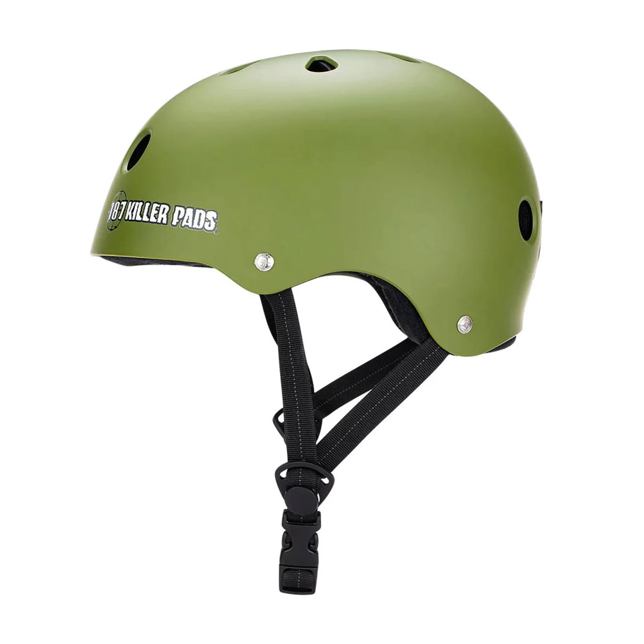 187 Skateboard Helmet Pro Skate W/ Sweatsaver Liner Army Green Size L 2 187 Skateboard Helmet Pro Skate W/ Sweatsaver Liner Army Green Size L - Image 2