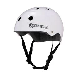 187 Skateboard Helmet Pro Skate W/ Sweatsaver Liner Gloss White Size XL