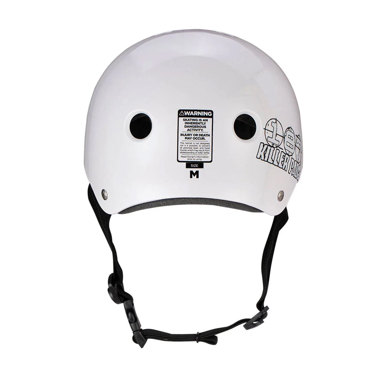 187 Skateboard Helmet Pro Skate W/ Sweatsaver Liner Gloss White Size L 3 187 Skateboard Helmet Pro Skate W/ Sweatsaver Liner Gloss White Size L - Image 3