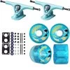 Paris Longboard Trucks, Wheels, Hardware, And Abec 7 Bearings Kit - V2 180 Blue + Bigfoot 65mm 78A Blue