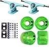 Paris Longboard Trucks, Wheels, Hardware, And Abec 7 Bearings Kit - V2 180 Blue + Bigfoot 65mm 78A Green