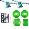 Paris Longboard Trucks, Wheels, Hardware, And Abec 7 Bearings Kit - V2 180 Blue + Bigfoot 70mm 80A Green