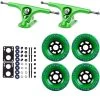Paris Longboard Trucks, Wheels, Hardware, And Abec 7 Bearings Kit - V2 180 Green + Bigfoot 90mm 78A Green