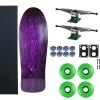 Moose Old School 30" Stained Purple, Hollow Silver/Green Trucks, 58mm Green Wheels