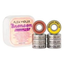 Bronson Speed Co Skateboard Bearings Alex Midler Pro G3 Multi Color
