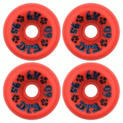 Dogtown Skateboard Wheels 60mm K-9 80's 95A Red Old School
