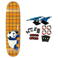 Enjoi Skateboard Complete Deedz Plaid Panda Super Sap 8.375"