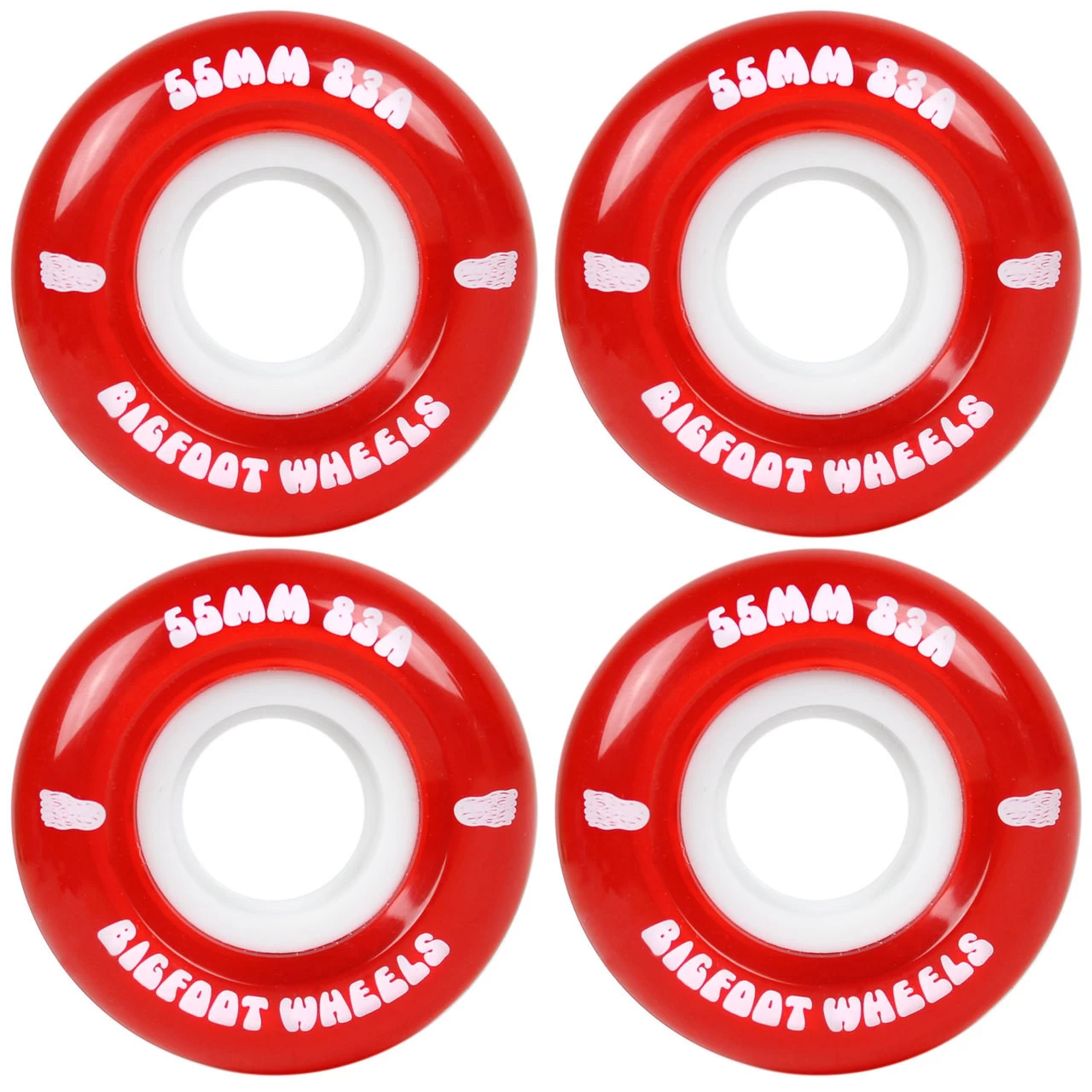 Bigfoot 55mm 83A Soft Cruiser Filmer Wheels Red (Set Of 4) 1 Bigfoot 55mm 83A Soft Cruiser Filmer Wheels Red (Set Of 4)