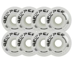 Labeda Roller Hockey Wheels - Gripper Crossover 59mm 76A White (8-Pack)