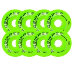 Labeda Roller Hockey Wheels - Gripper Crossover 68mm 74A Green (8-Pack)