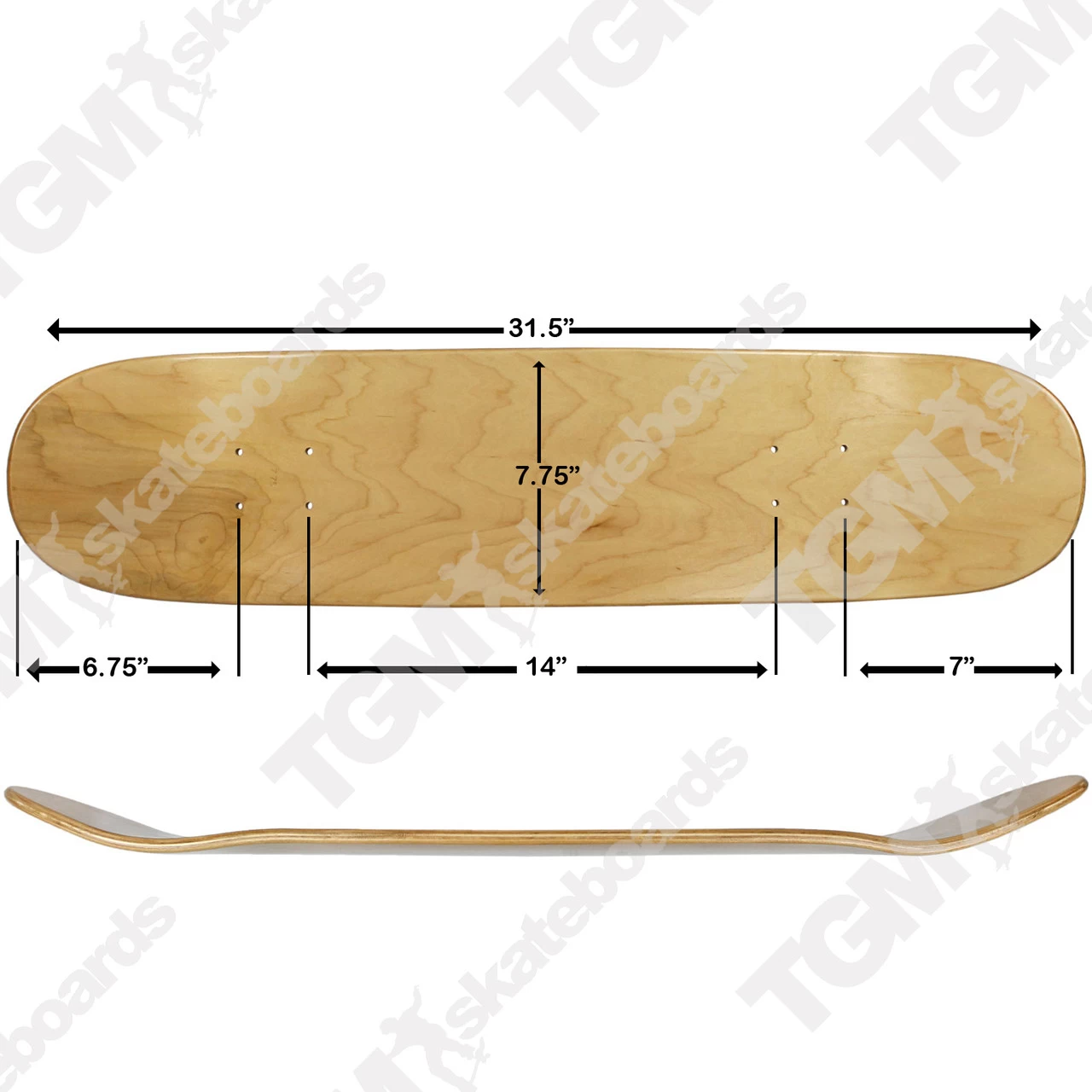 Moose Deck Blank Neon Yellow 7.75" 6 Moose Deck Blank Neon Yellow 7.75" - Image 6