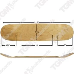Moose Deck Blank Natural 7.75" -Powell Peralta Store 7 75 Layout 97865.1658154977