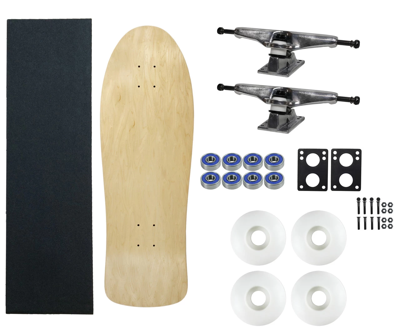 Moose Old School 30" Natural, Hollow Silver/Silver Trucks, 58mm White Wheels 1 Moose Old School 30" Natural, Hollow Silver/Silver Trucks, 58mm White Wheels