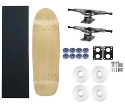 Moose Old School 33" Natural, Hollow Silver/Silver Trucks, 58mm White Wheels