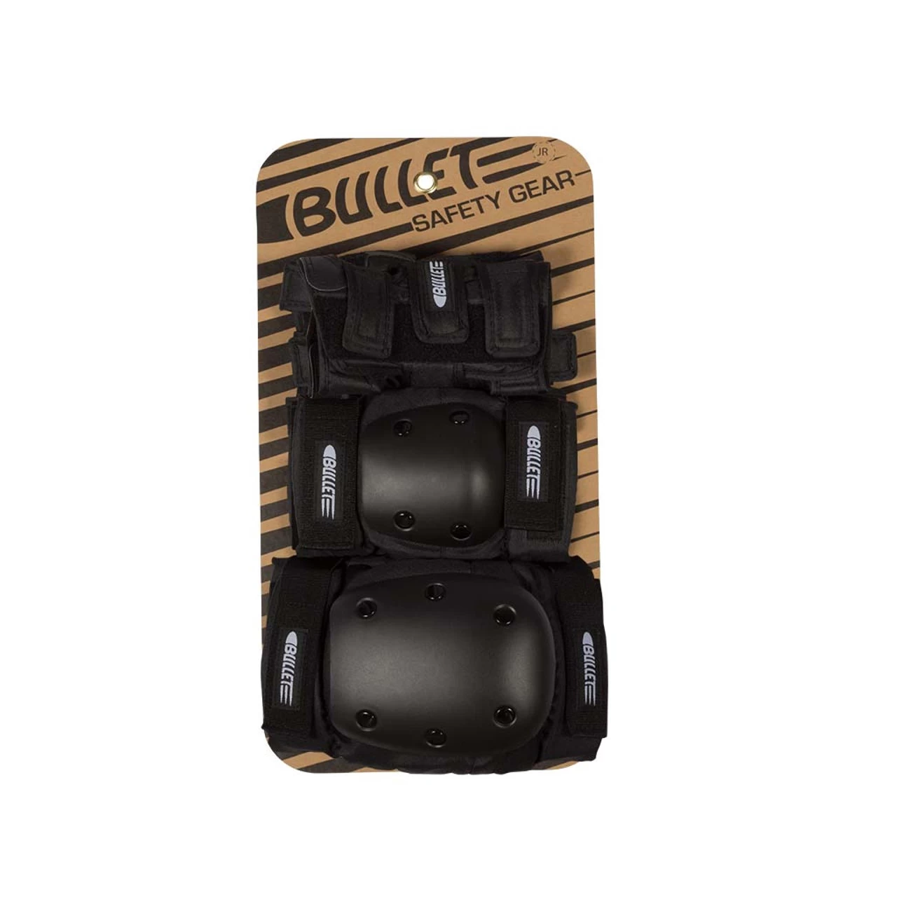 Bullet Three Pack Knee Elbow Wrist Pads Black Junior Size 1 Bullet Three Pack Knee Elbow Wrist Pads Black Junior Size