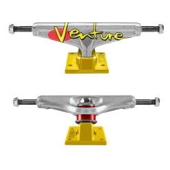 Venture Trucks Team 92 Full Bleed Silver/Yellow 5.0 High (7.63" Axle)