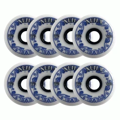 Alkali Roller Hockey Wheels - Revel Xena 80mm 74A White (8-Pack)