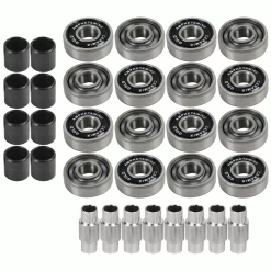 Amp Inline Roller Hockey Speed Bearings And Spacers Kit Ceramic Gold