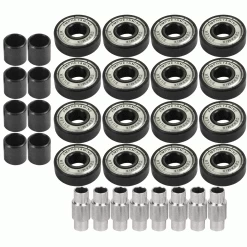 Amp Inline Roller Hockey Speed Bearings And Spacers Kit Ceramic Silver