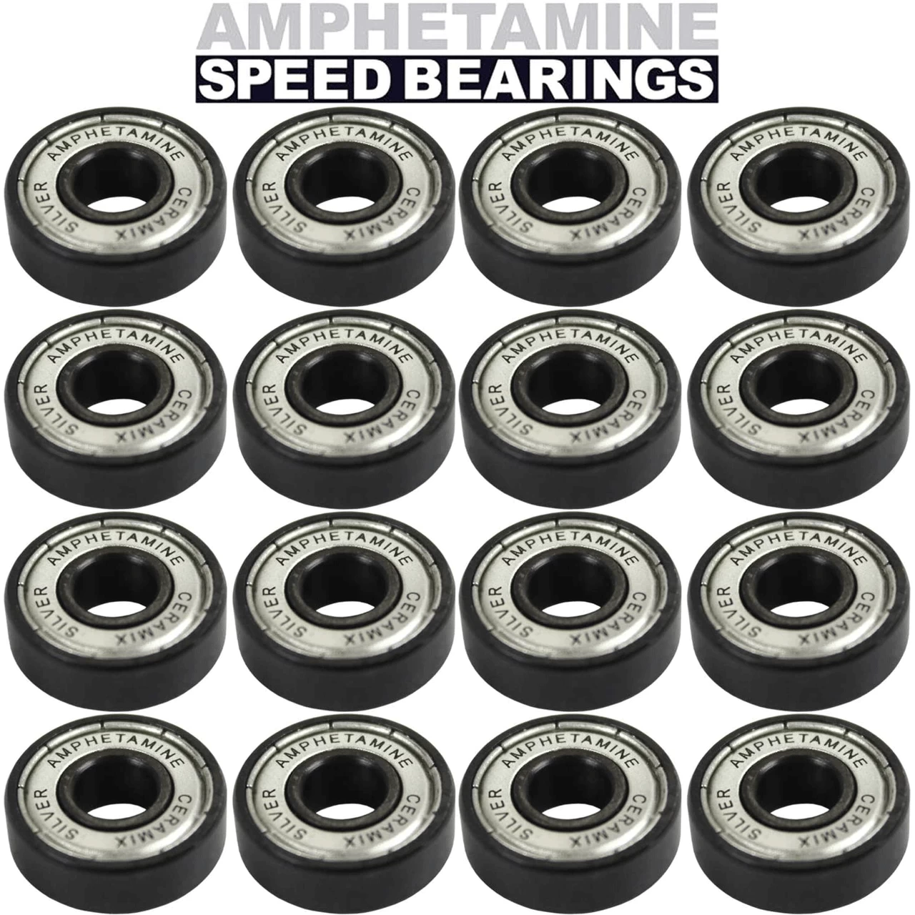 Amp Inline Roller Hockey Speed Bearings And Spacers Kit Ceramic Silver 2 Amp Inline Roller Hockey Speed Bearings And Spacers Kit Ceramic Silver - Image 2