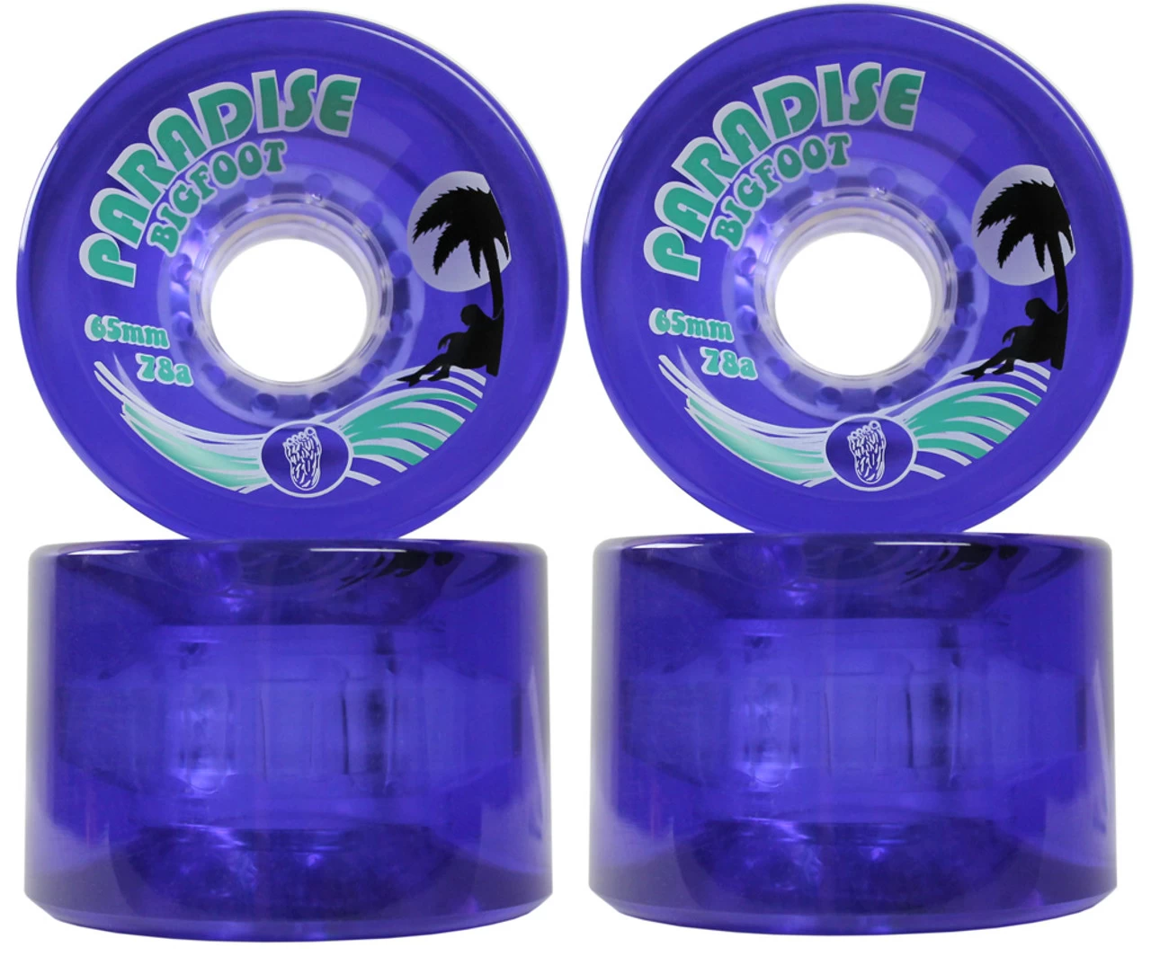 Paris Longboard Trucks, Wheels, Hardware, And Abec 7 Bearings Kit - V2 180 Green + Bigfoot 65mm 78A Purple 2 Paris Longboard Trucks, Wheels, Hardware, And Abec 7 Bearings Kit - V2 180 Green + Bigfoot 65mm 78A Purple - Image 2