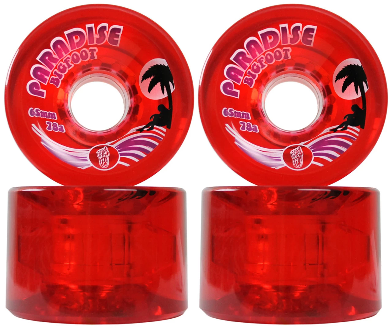 Paris Longboard Trucks, Wheels, Hardware, And Abec 7 Bearings Kit - V2 180 Green + Bigfoot 65mm 78A Red 2 Paris Longboard Trucks, Wheels, Hardware, And Abec 7 Bearings Kit - V2 180 Green + Bigfoot 65mm 78A Red - Image 2