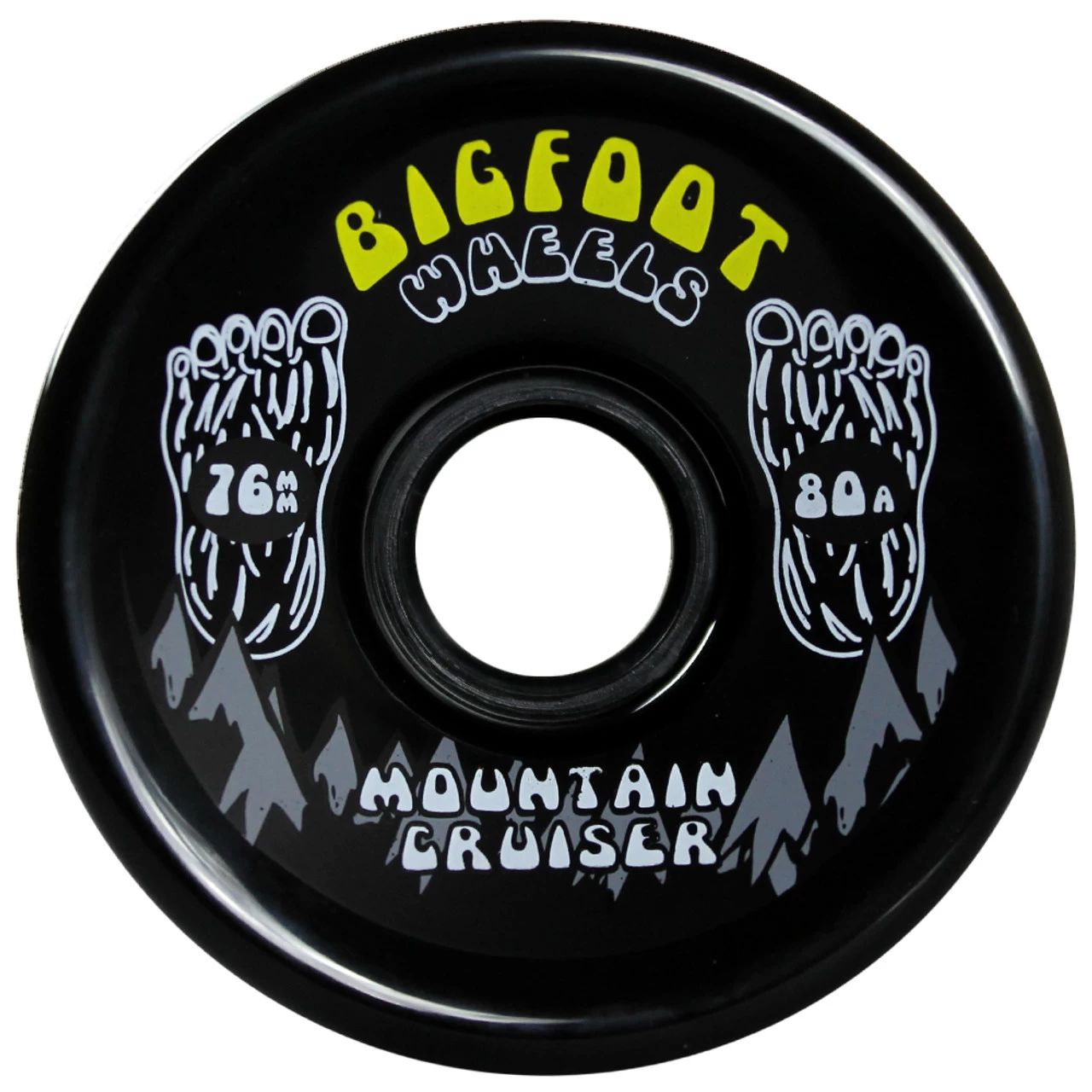 Bigfoot Longboard Wheels - 76mm Mountain Cruiser Black 2 Bigfoot Longboard Wheels - 76mm Mountain Cruiser Black - Image 2
