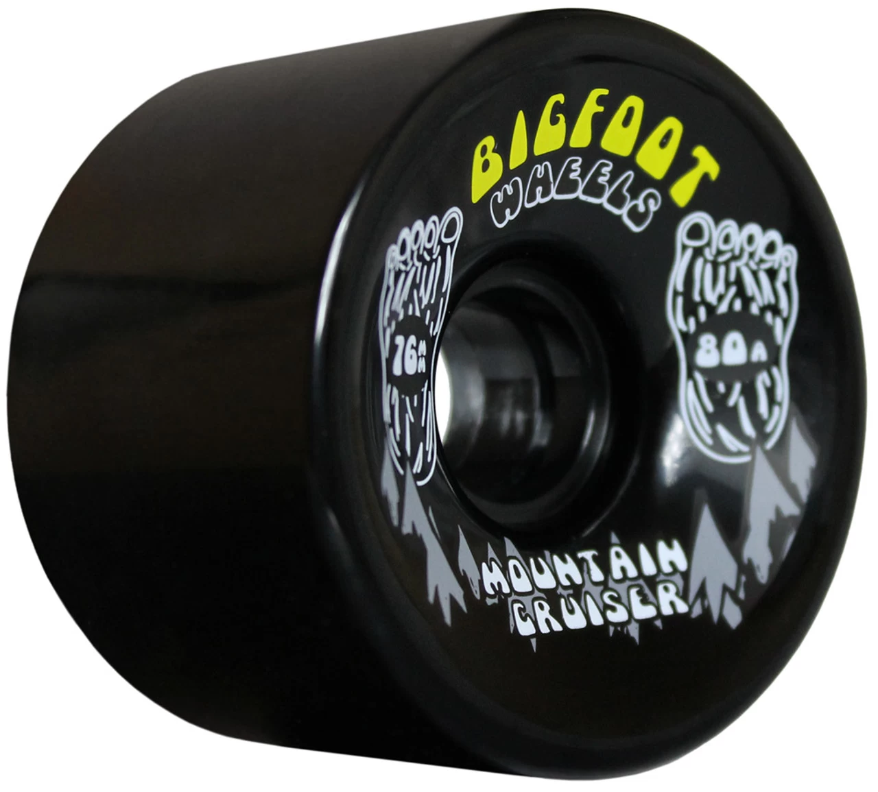 Bigfoot Longboard Wheels - 76mm Mountain Cruiser Black 3 Bigfoot Longboard Wheels - 76mm Mountain Cruiser Black - Image 3