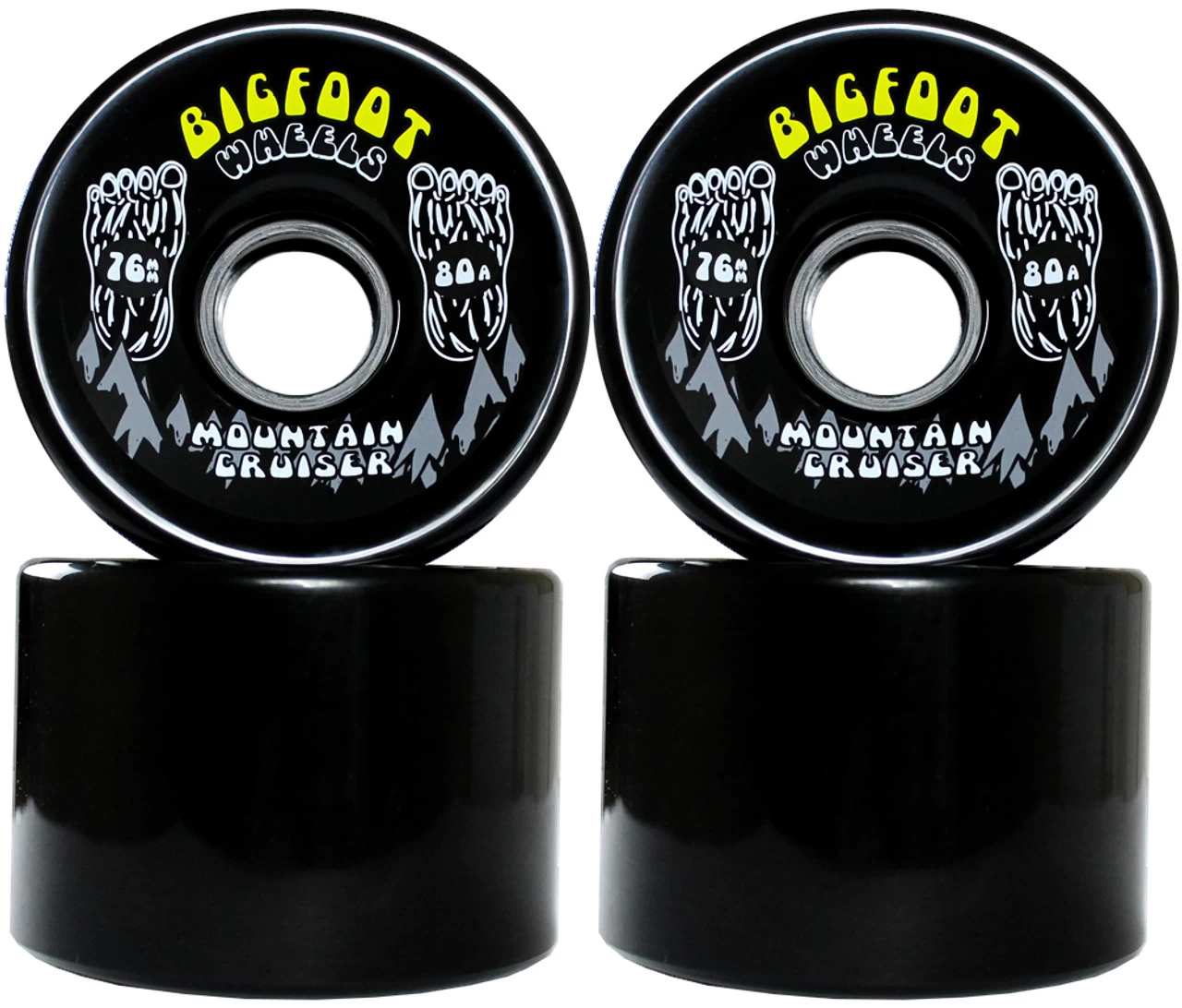 Bigfoot Longboard Wheels - 76mm Mountain Cruiser Black 1 Bigfoot Longboard Wheels - 76mm Mountain Cruiser Black