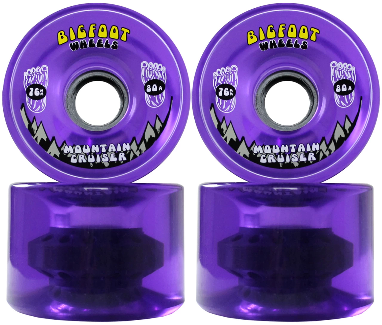 Paris Longboard Trucks, Wheels, Hardware, And Abec 7 Bearings Kit - V2 180 Raw + Bigfoot 76mm 80A Purple 2 Paris Longboard Trucks, Wheels, Hardware, And Abec 7 Bearings Kit - V2 180 Raw + Bigfoot 76mm 80A Purple - Image 2