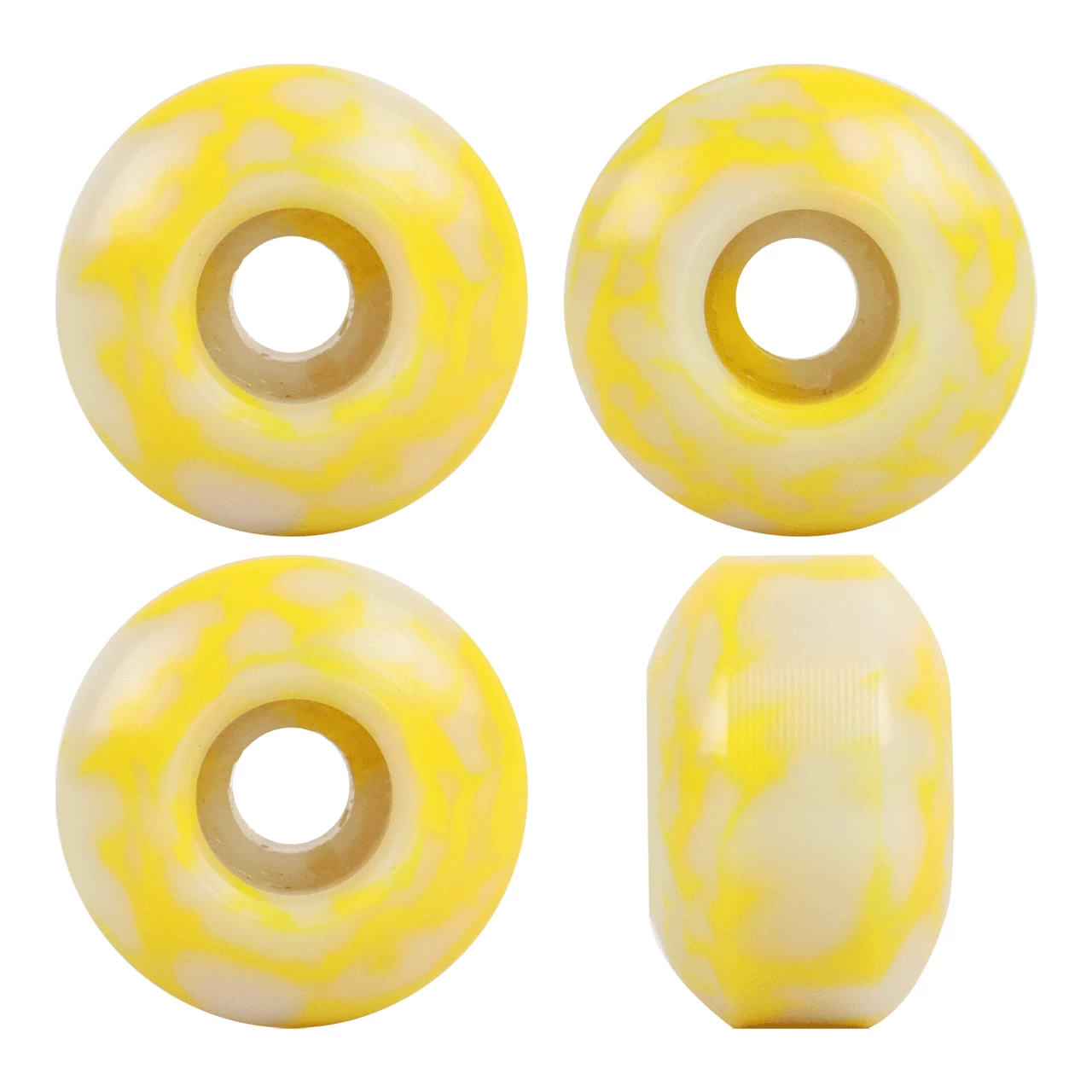 Blank Skateboard Wheels 52mm X 31mm 99A USA Made Swirl Color Yellow/White 1 Blank Skateboard Wheels 52mm X 31mm 99A USA Made Swirl Color Yellow/White