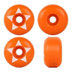 Printed Skateboard Wheels Star 99A Orange 58mm X 34mm
