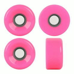 Blank Skateboard 82A USA Made Cruiser Wheels 61mm X 32mm Pink