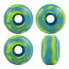 Blank Skateboard Wheels 52mm X 32mm 99A USA Made Swirl Color Blue/Lime Green