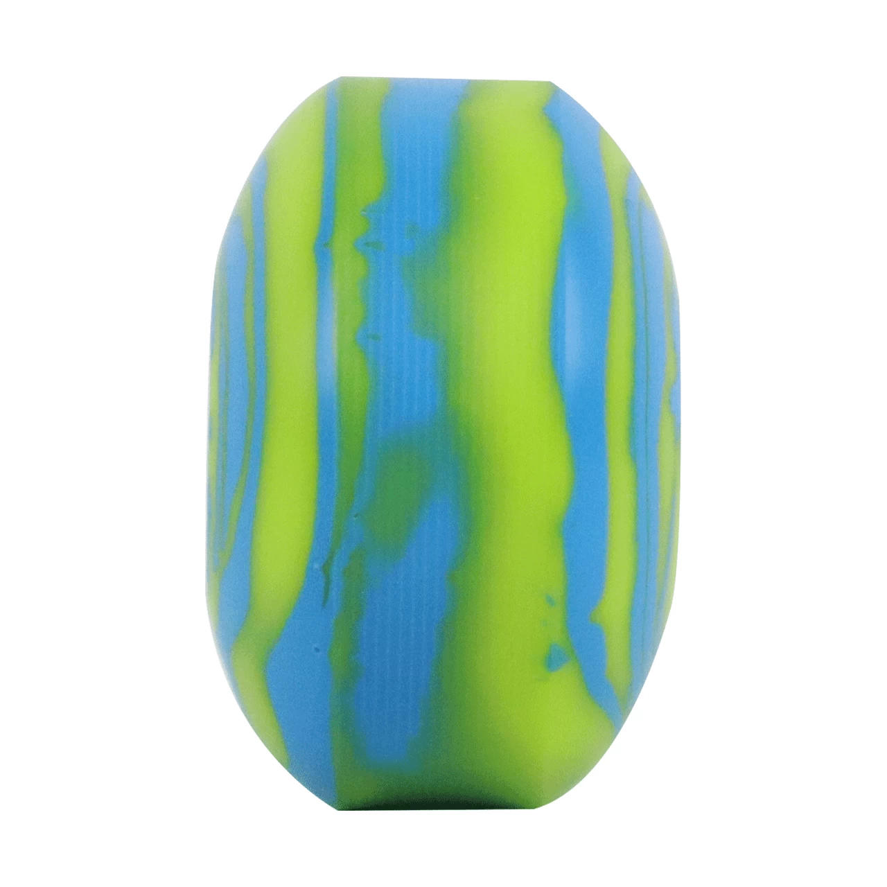 Blank Skateboard Wheels 52mm X 32mm 99A USA Made Swirl Color Blue/Lime Green 4 Blank Skateboard Wheels 52mm X 32mm 99A USA Made Swirl Color Blue/Lime Green - Image 4