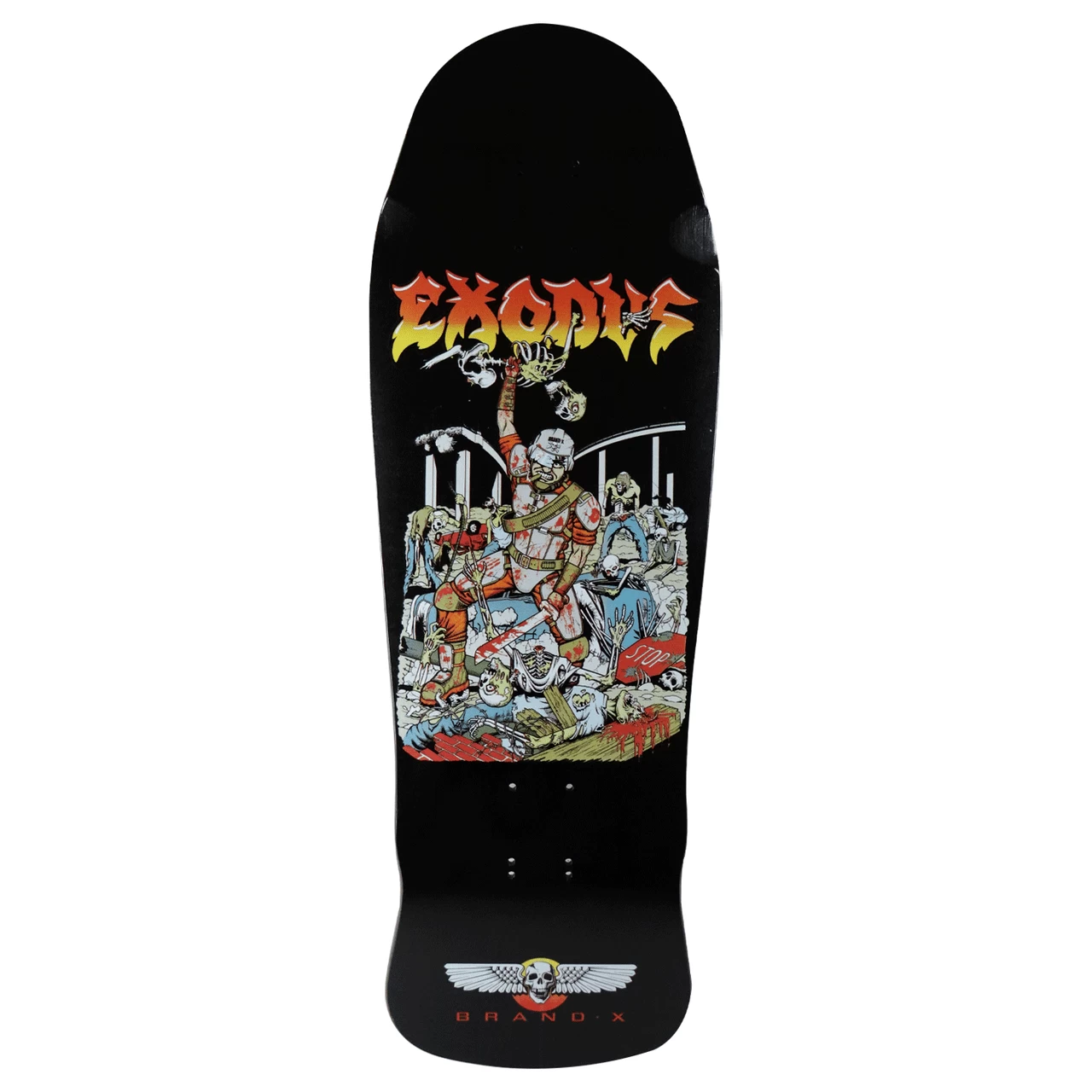 Brand-X Old School Skateboard Deck Exodus Killing Crew Black 10.25" X 31" 1 Brand-X Old School Skateboard Deck Exodus Killing Crew Black 10.25" X 31"