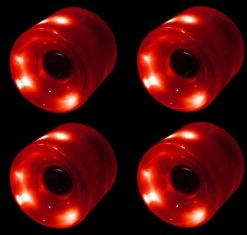 LED Wheels RED 60mm