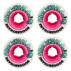 Snot Wheel Co. Skateboard Wheels 56mm Boogerthane Team 101A White/Pink