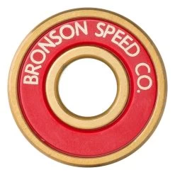 Bronson Speed Co Skateboard Bearings Eric Dressen Pro G3 Gold/Red -Powell Peralta Store BronsonDressen 4 24752.1675800157