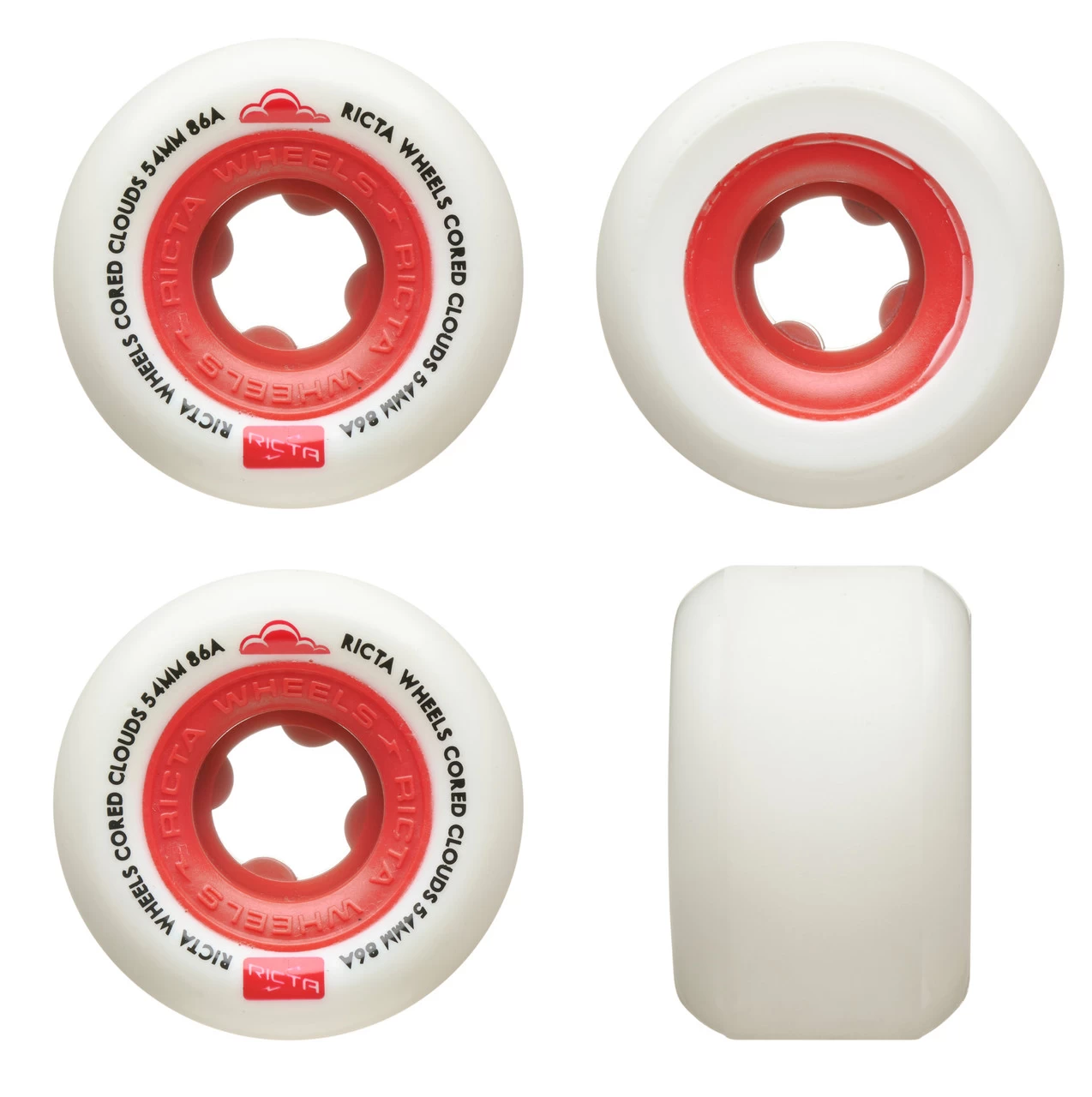 Ricta Wheels 54mm Cored Clouds 86A Red 1 Ricta Wheels 54mm Cored Clouds 86A Red